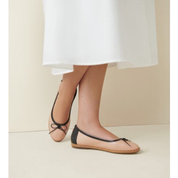 Cole Haan Shoes - Cole Haan Cloudfeel All Day Ballet Flat Shoes Bow Slip On Women's Blush Black 7
